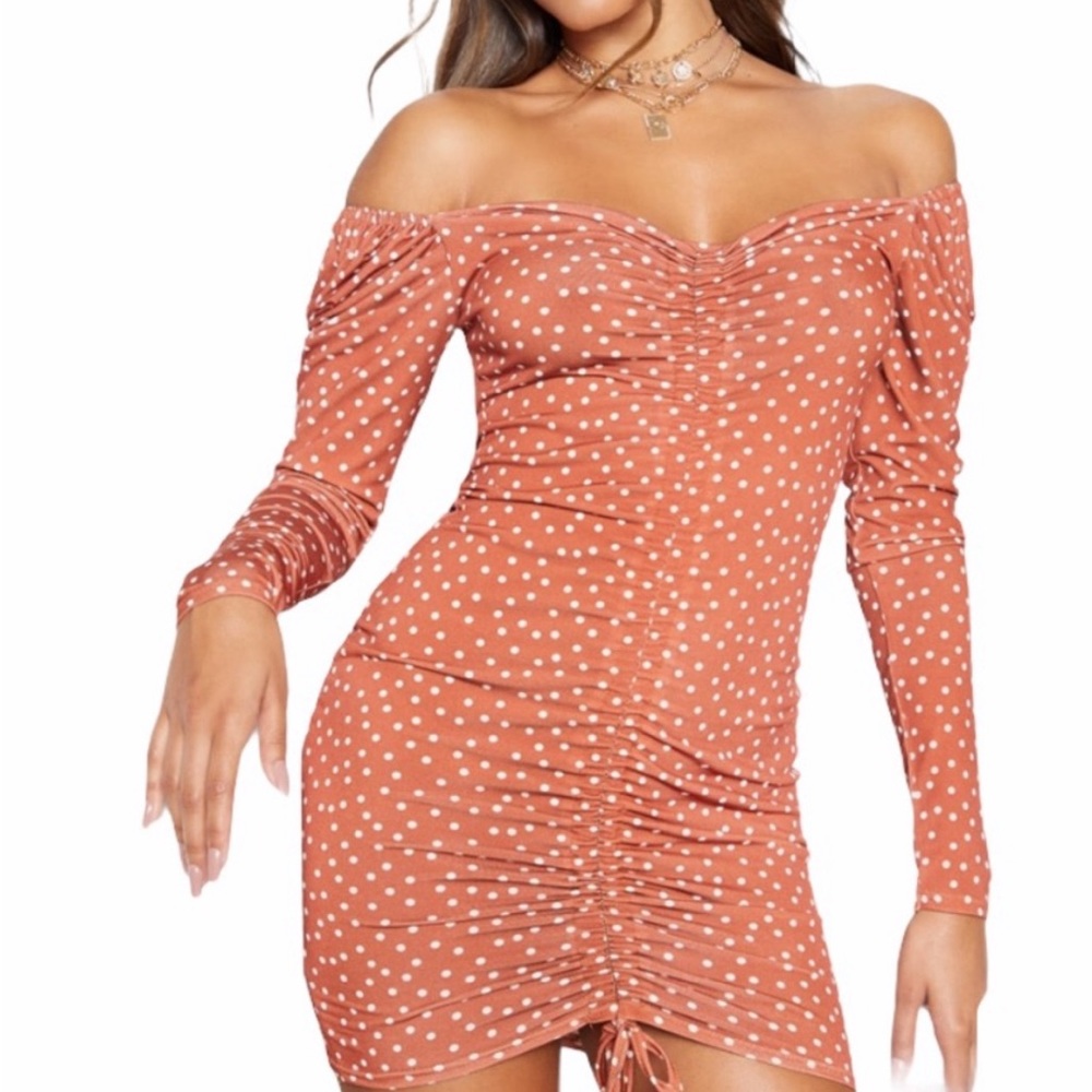 PrettyLittleThing polka dot dress size 6